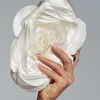 Bags*Mew Mews Fashion Wells White Flower Satin Clutch