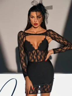 Dresses | Mini Dresses*Bandage Wilbur Lace Mini Dress