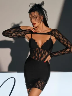 Dresses | Mini Dresses*Bandage Wilbur Lace Mini Dress