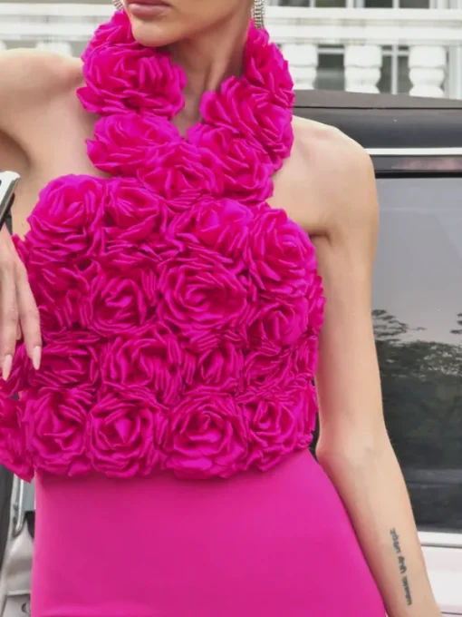 Dresses | Midi Dresses*Bandage Wryssa Halterneck Flower Midi Dress