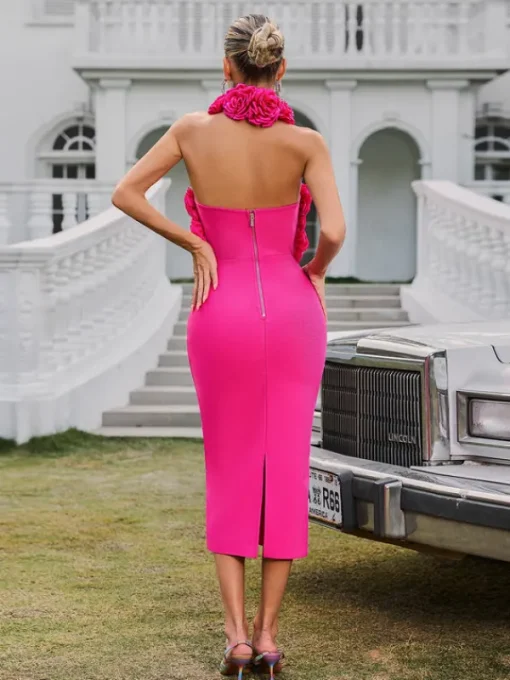 Dresses | Midi Dresses*Bandage Wryssa Halterneck Flower Midi Dress