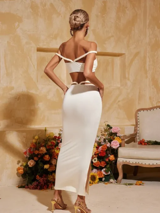 Sets & Co-ords*Mew Mews Fashion Xavion Off Shoulder Skirt Set In White