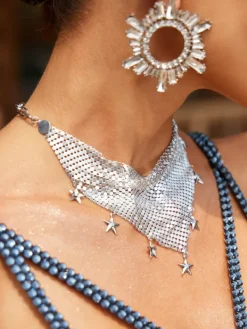 Necklaces*Mew Mews Fashion Xeenia Star Chainmail Necklace
