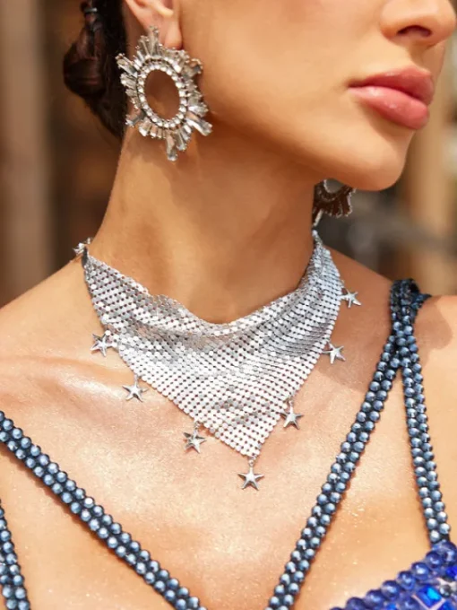 Necklaces*Mew Mews Fashion Xeenia Star Chainmail Necklace