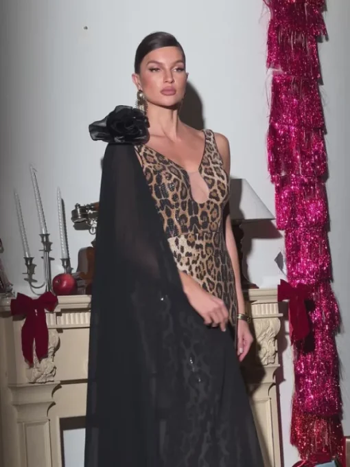 Dresses | Maxi Dresses*Mew Mews Fashion Yenphan Leopard Sequin Maxi Dress