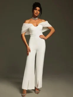 Jumpsuits & Romper*Bandage Yexet Off Shoulder Jumpsuit