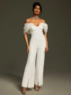 Jumpsuits & Romper*Bandage Yexet Off Shoulder Jumpsuit
