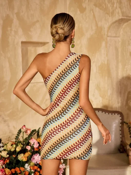 Dresses | Mini Dresses*Mew Mews Fashion Yvoryth One Shoulder Knitted Mini Dress