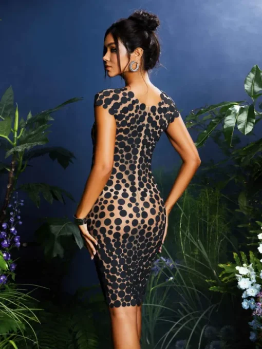 Embellishment | Dresses*Embellishment Zaida Circle Embellished Mini Dress In Black