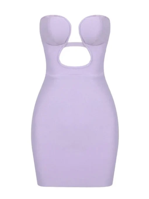 Dresses | Mini Dresses*Bandage Zander Strapless Cutout Dress In Lilac