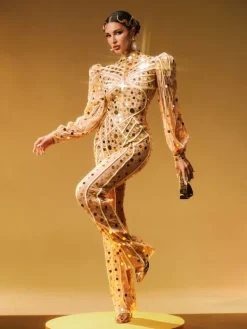 Jumpsuits & Romper*W Jia Zylar Long Sleeve Embellished Jumpsuit