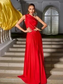 Dresses | Maxi Dresses*Mew Mews Fashion Zyxara One Shoulder Split Maxi Dress